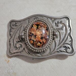 Vintage Lucite Foil Buckle